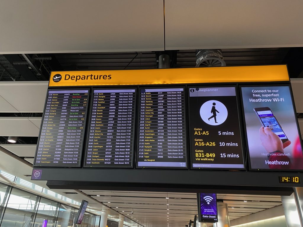 Departures Board Bornebusch Reisen